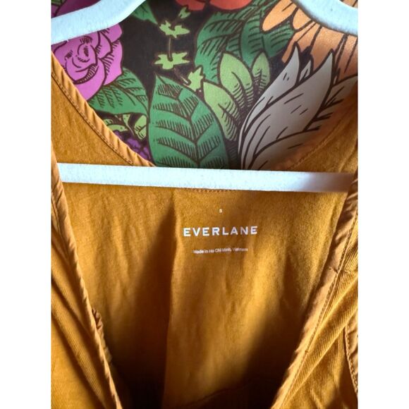 Everlane The Weekend Tiered Dress in Mustard Yellow / Gold Size Small Midi Dress - Picture 5 of 5